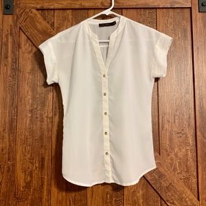 The Limited, white sheer blouse, size XS